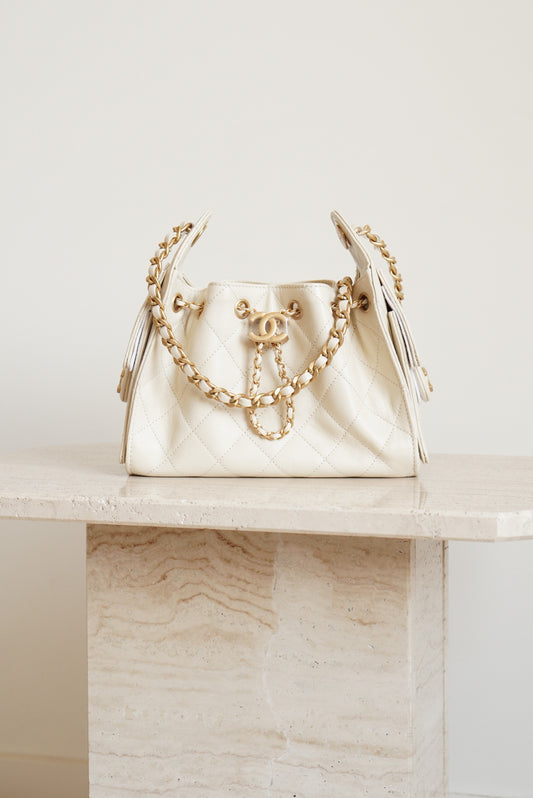 CHANEL 25 MINI | LIGHT BEIGE