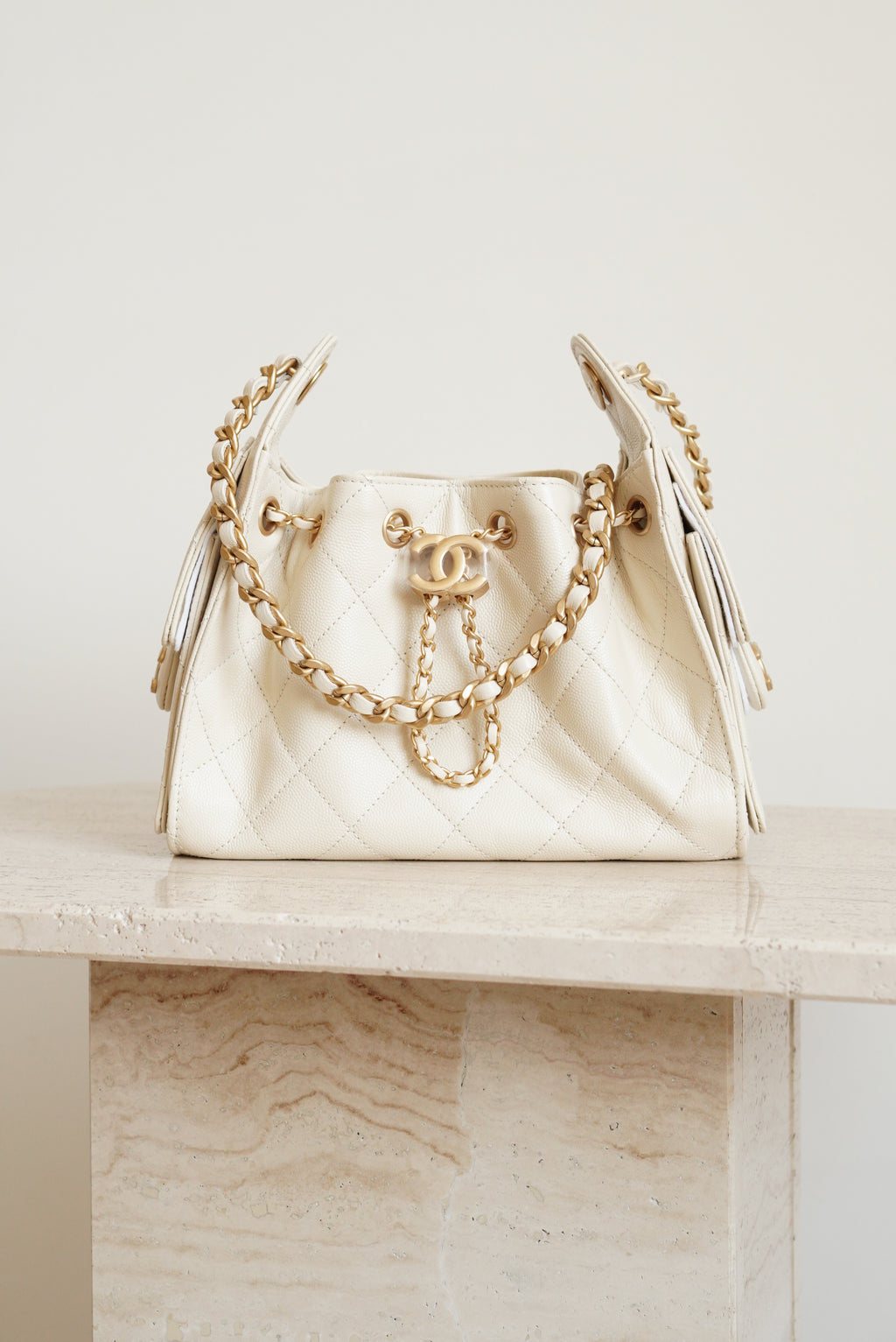 CHANEL 25 MINI | LIGHT BEIGE
