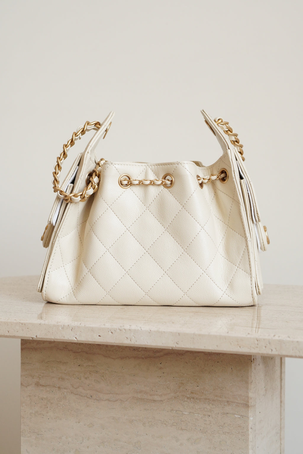 CHANEL 25 MINI | LIGHT BEIGE