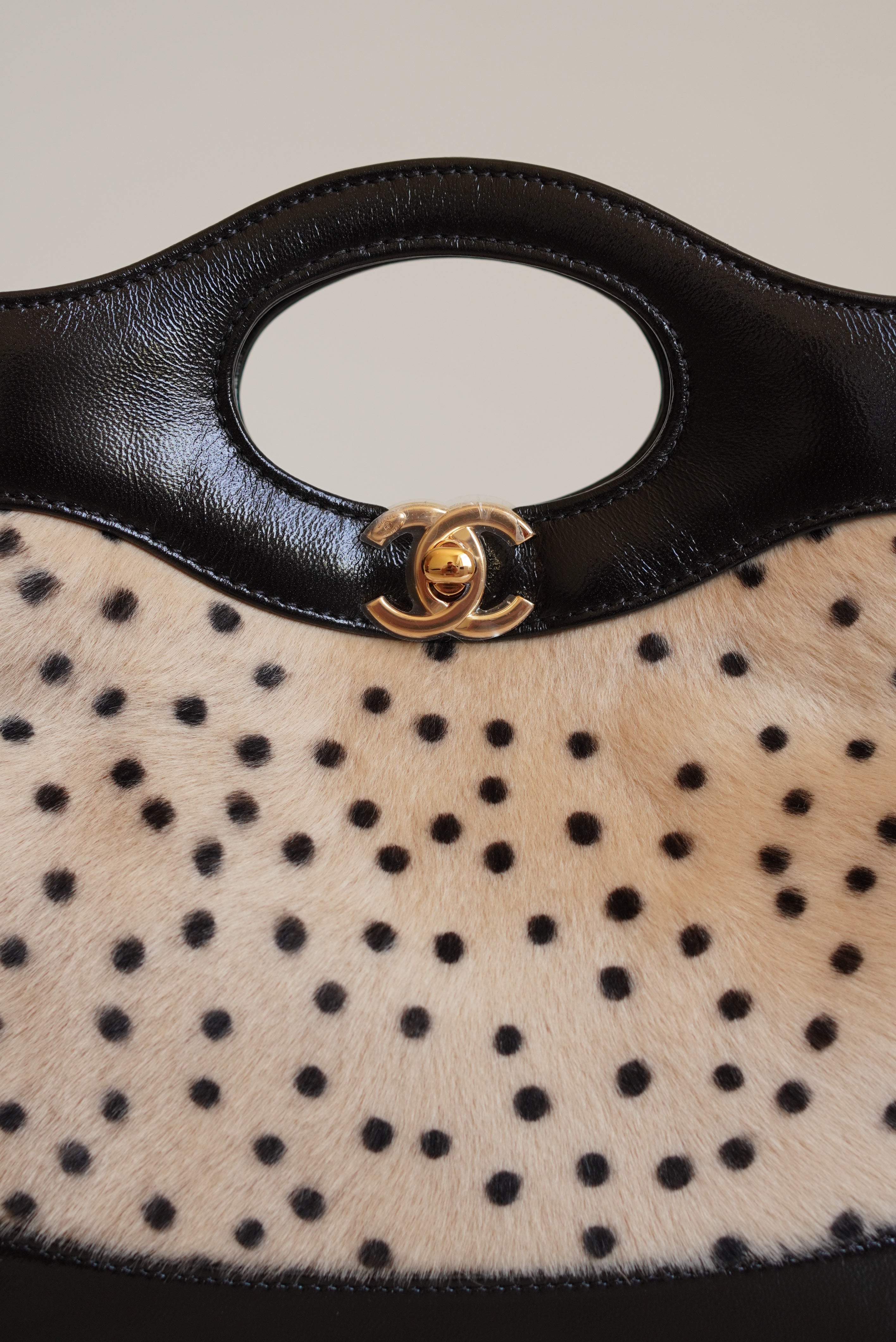CHANEL 26A 31 MINI SHOPPING BAG | BLACK & LEOPARD