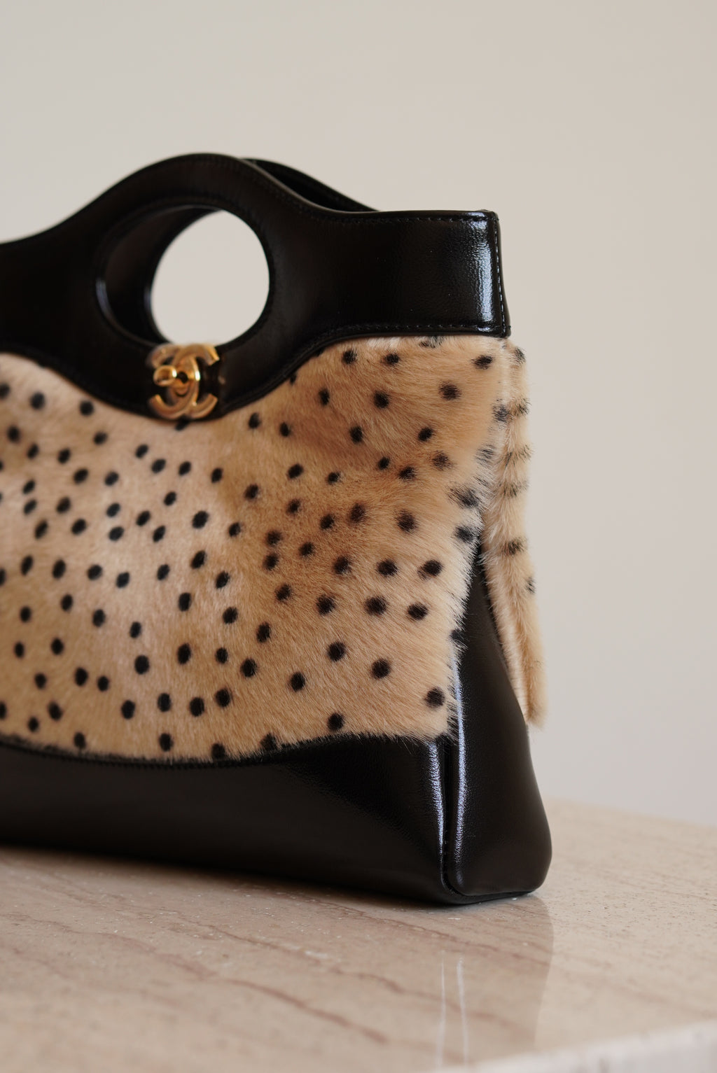 CHANEL 26A 31 MINI SHOPPING BAG | BLACK & LEOPARD