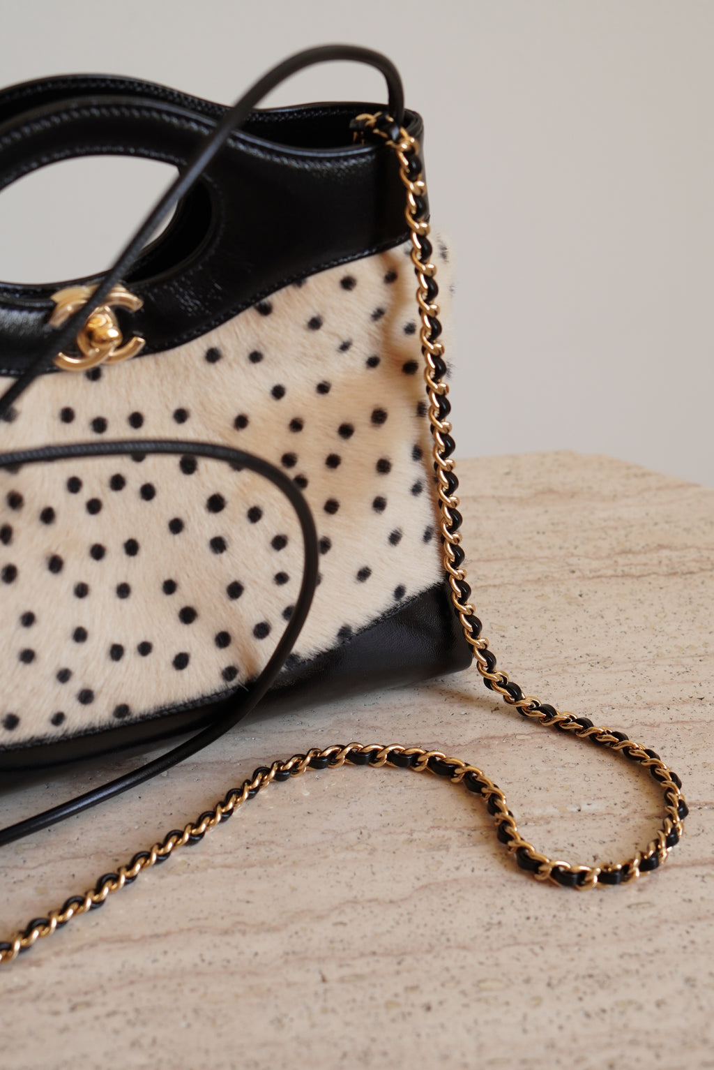 CHANEL 26A 31 MINI SHOPPING BAG | BLACK & LEOPARD