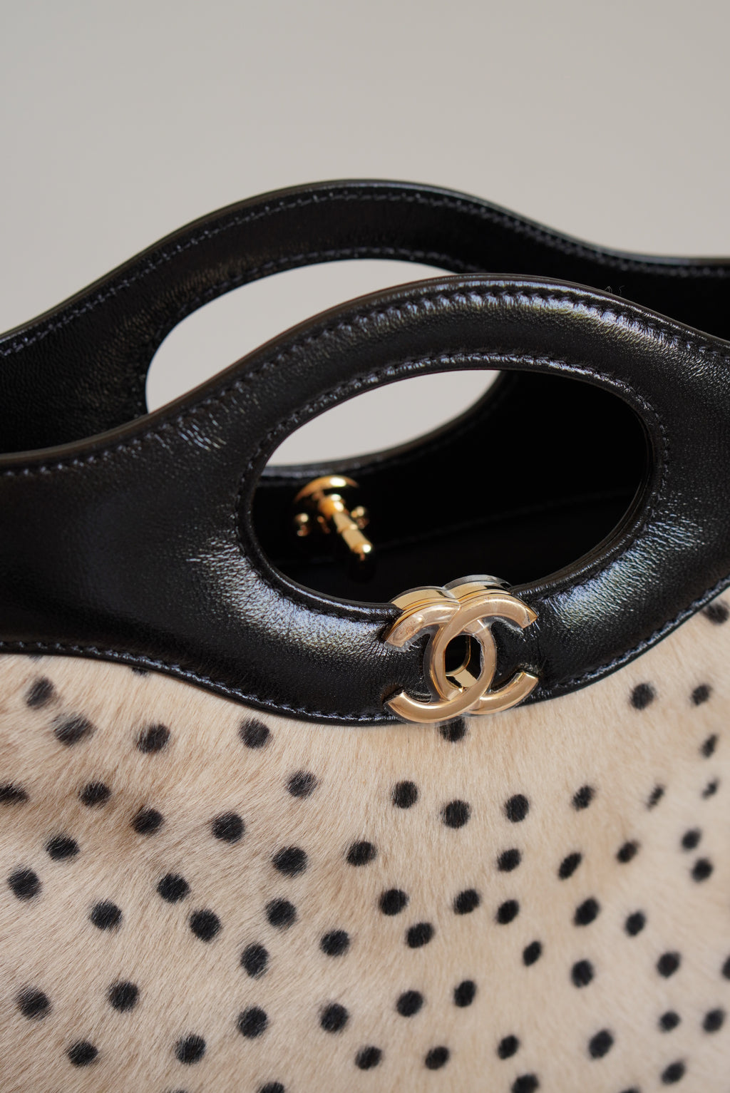 CHANEL 26A 31 MINI SHOPPING BAG | BLACK & LEOPARD