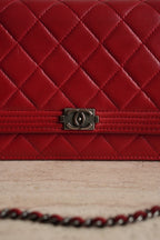 CHANEL BOY WALLET ON CHAIN