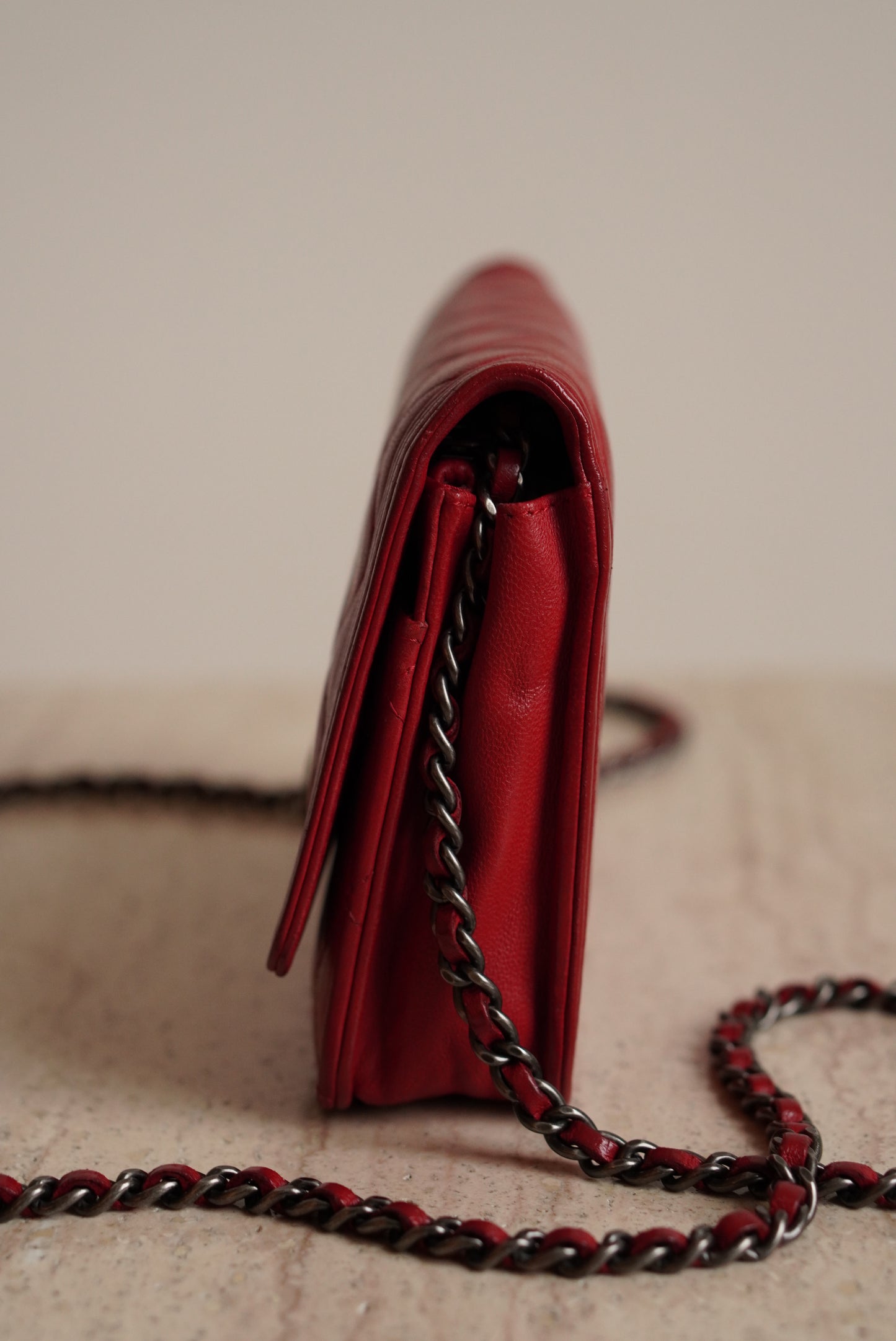 CHANEL BOY WALLET ON CHAIN