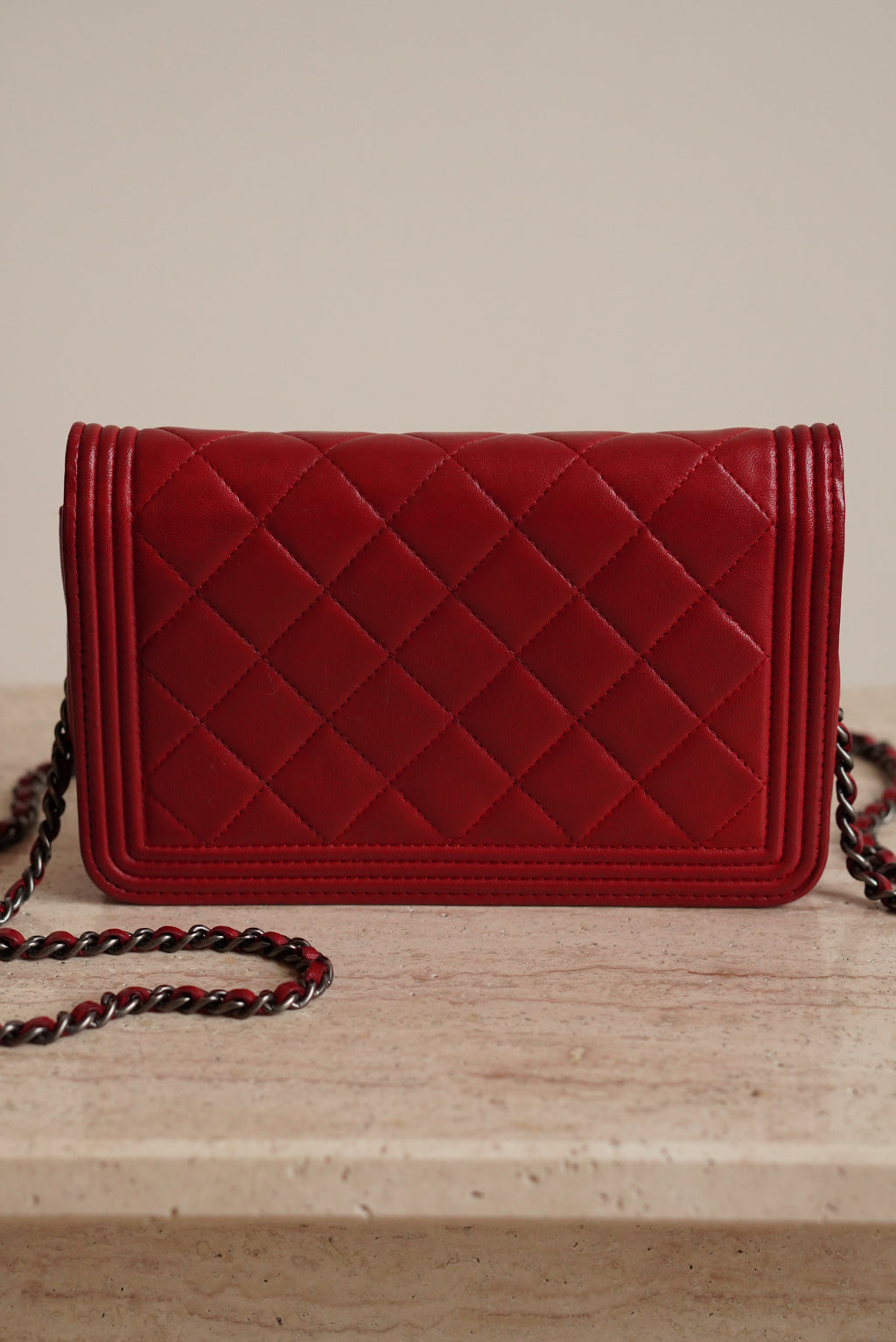 CHANEL BOY WALLET ON CHAIN