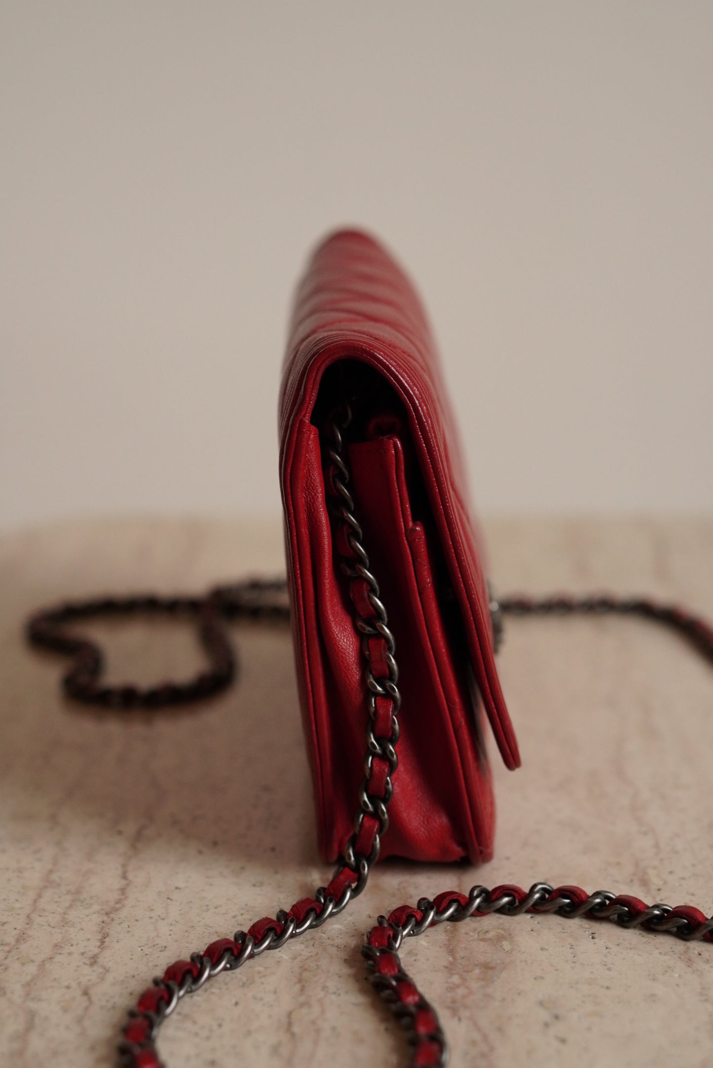CHANEL BOY WALLET ON CHAIN