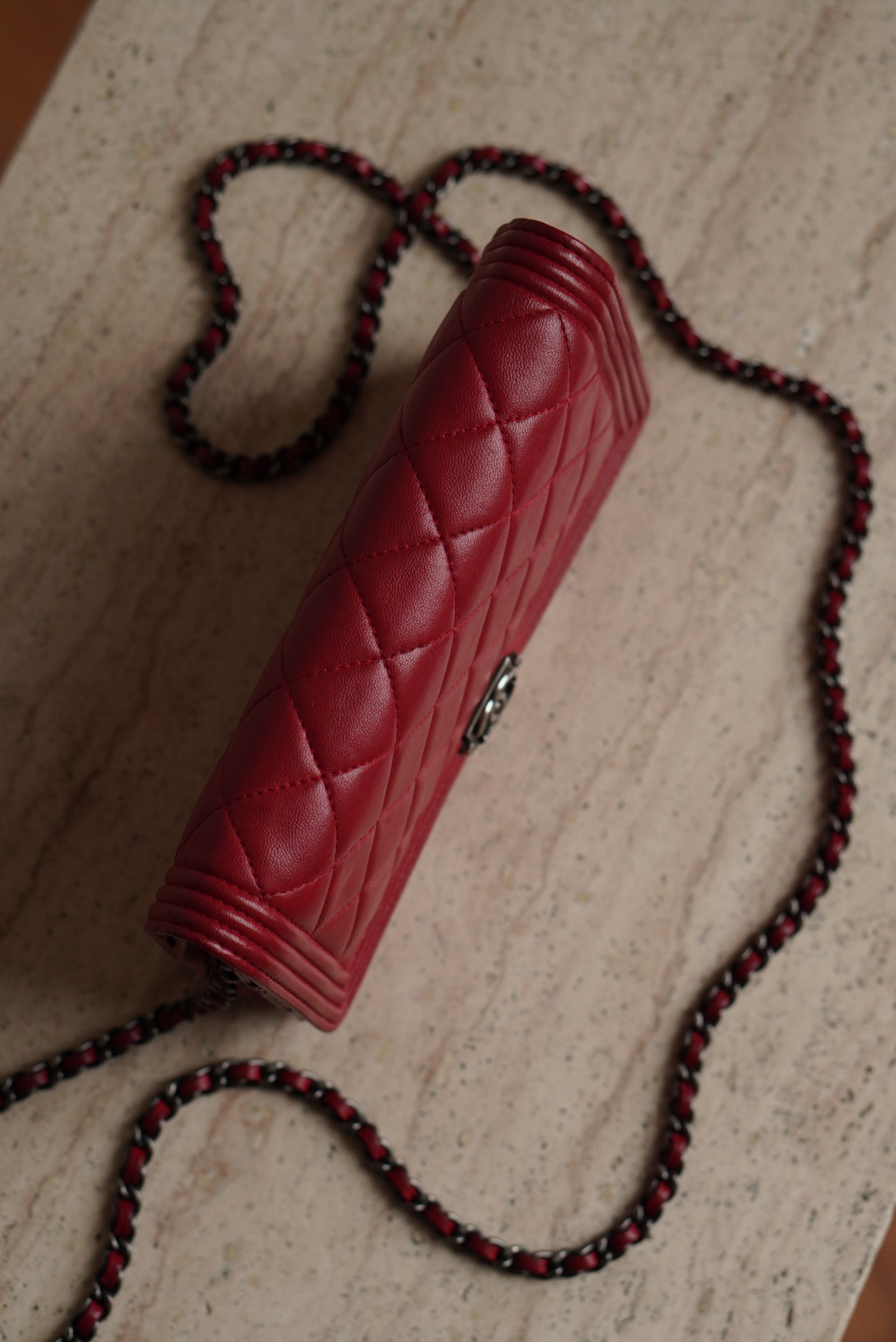 CHANEL BOY WALLET ON CHAIN