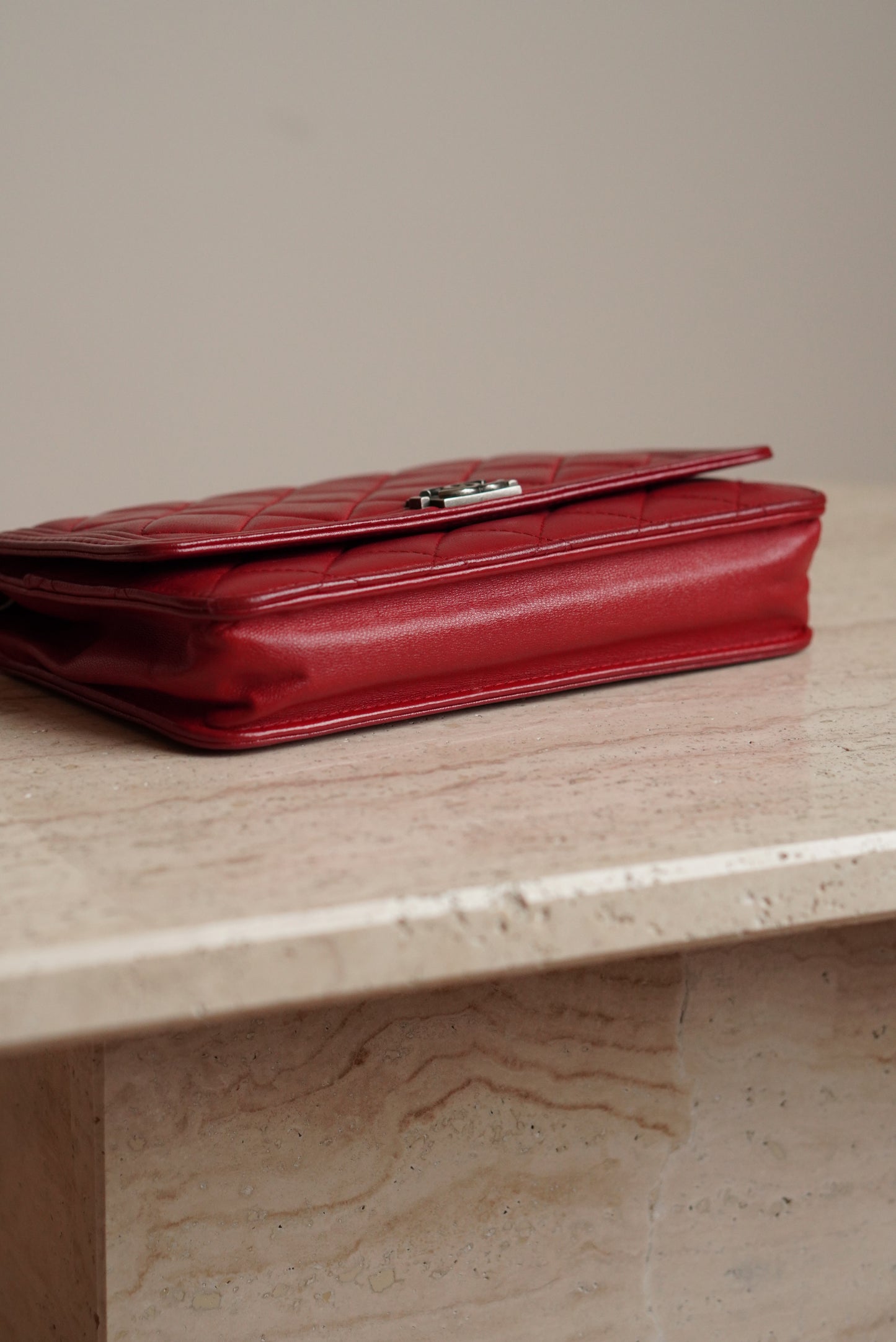CHANEL BOY WALLET ON CHAIN
