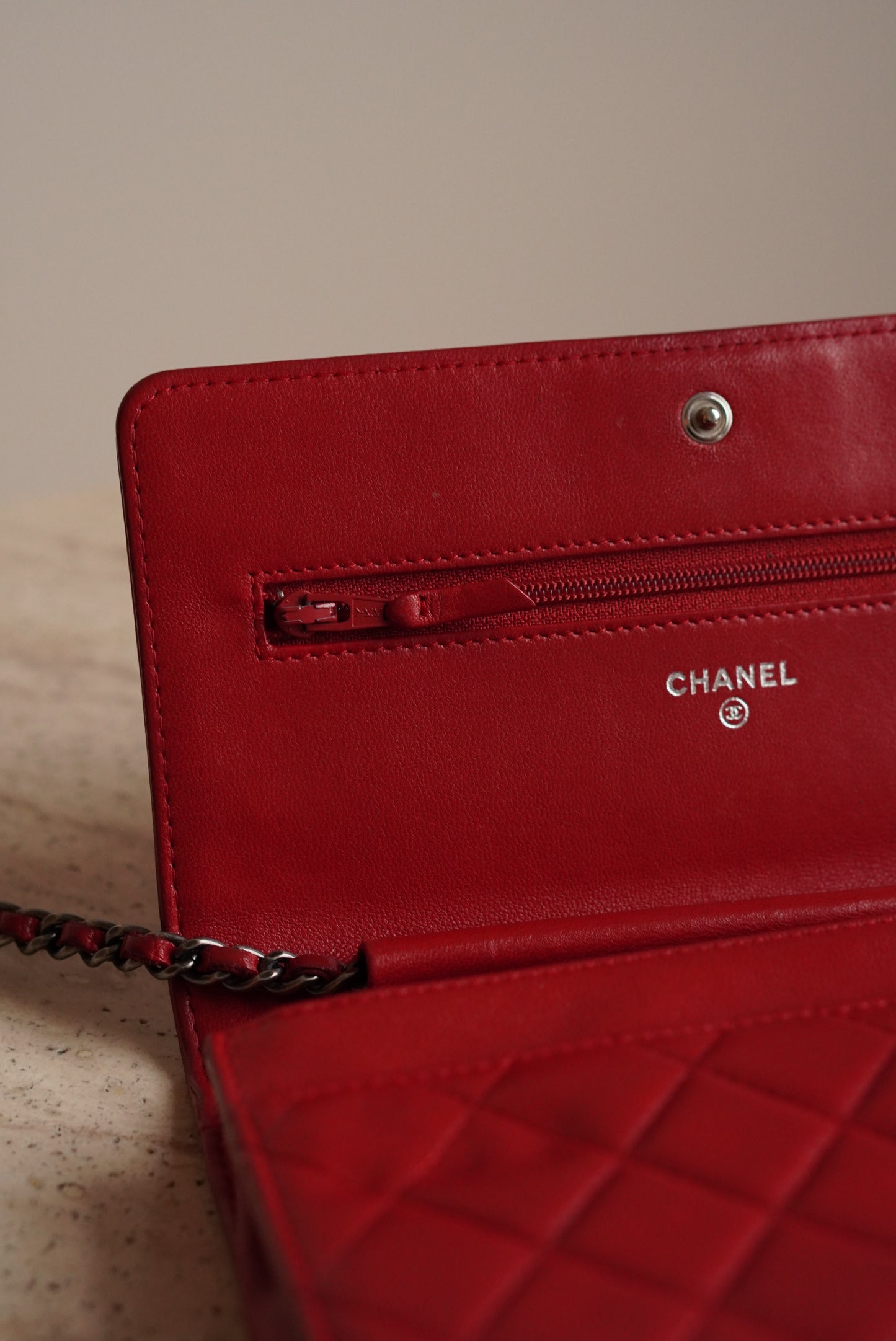 CHANEL BOY WALLET ON CHAIN