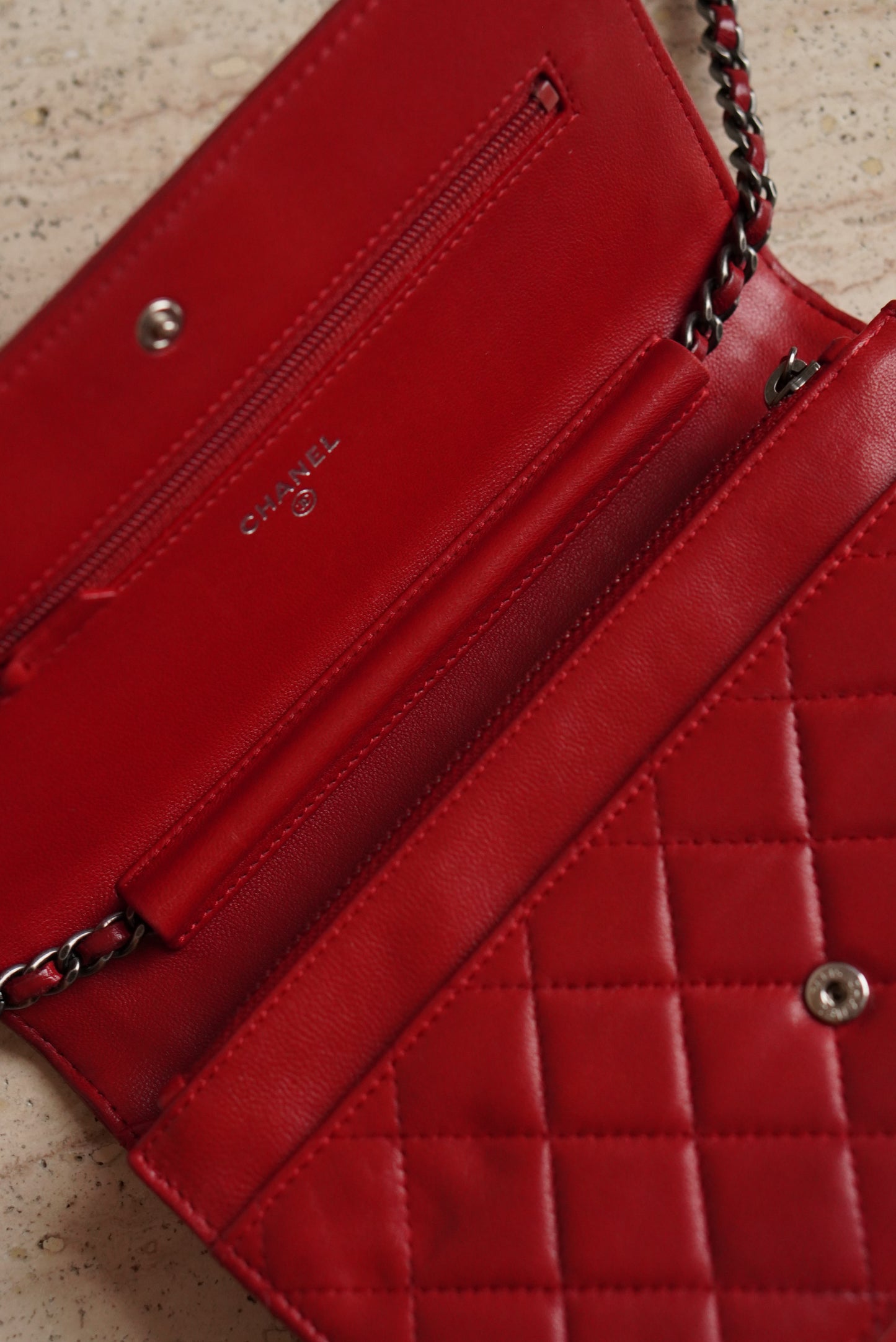CHANEL BOY WALLET ON CHAIN