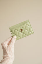 CHANEL CLASSIC CARD HOLDER | LIGHT GREEN