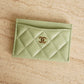 CHANEL CARD HOLDER | LIGHT GREEN