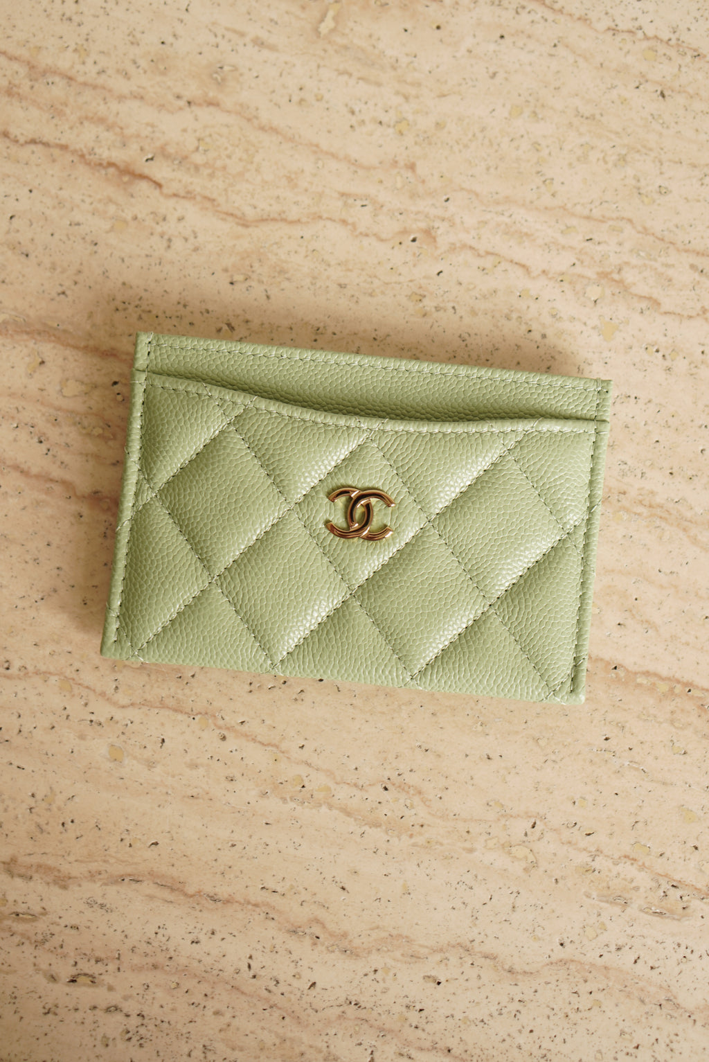 CHANEL CLASSIC CARD HOLDER | LIGHT GREEN