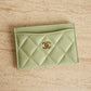 CHANEL CARD HOLDER | LIGHT GREEN