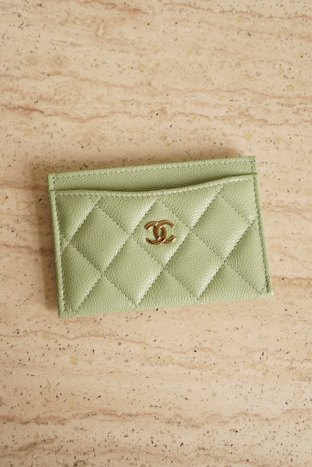 CHANEL CLASSIC CARD HOLDER | LIGHT GREEN
