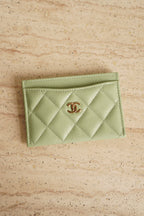 CHANEL CLASSIC CARD HOLDER | LIGHT GREEN