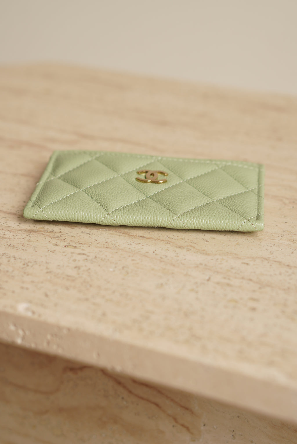 CHANEL CLASSIC CARD HOLDER | LIGHT GREEN