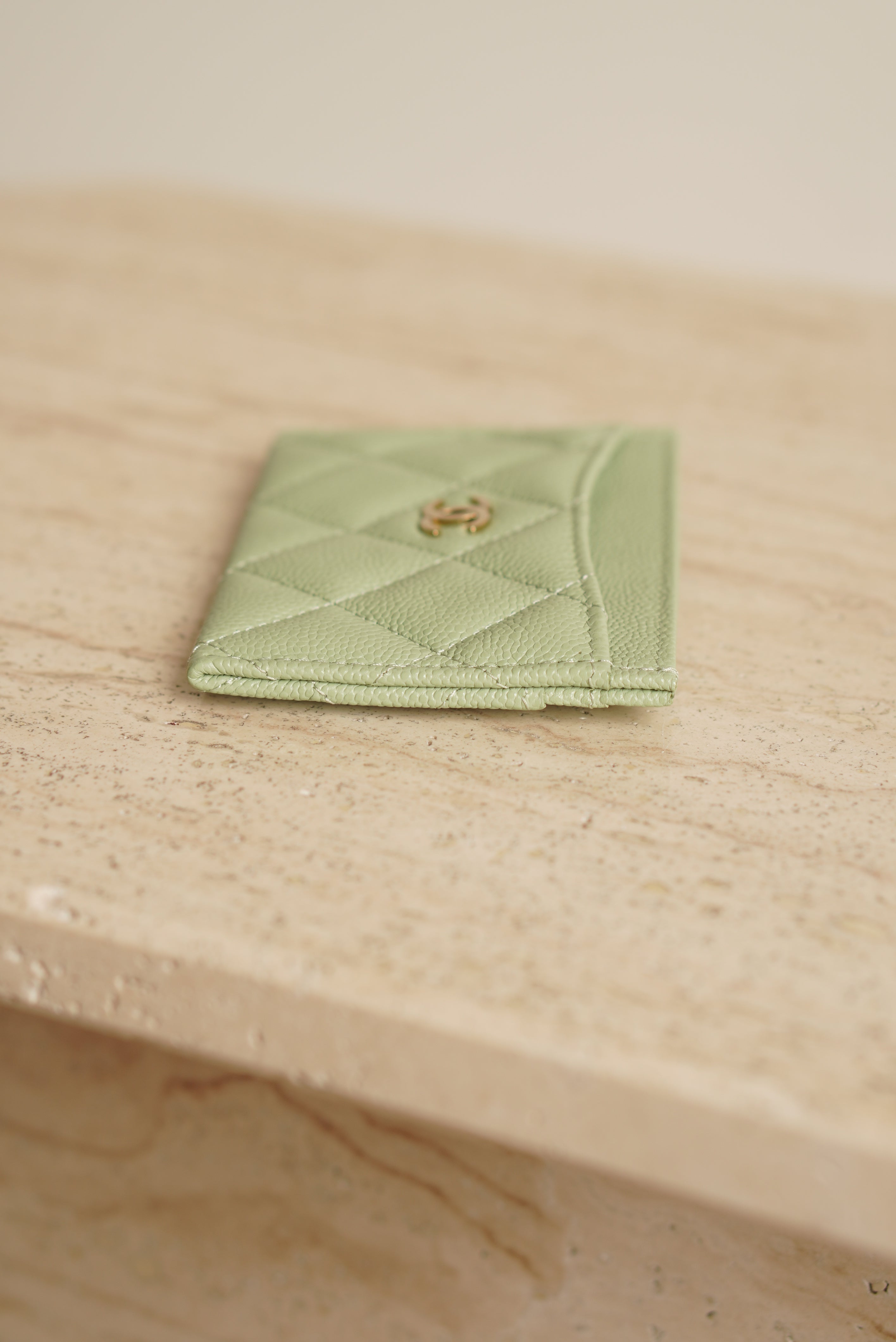 CHANEL CLASSIC CARD HOLDER | LIGHT GREEN