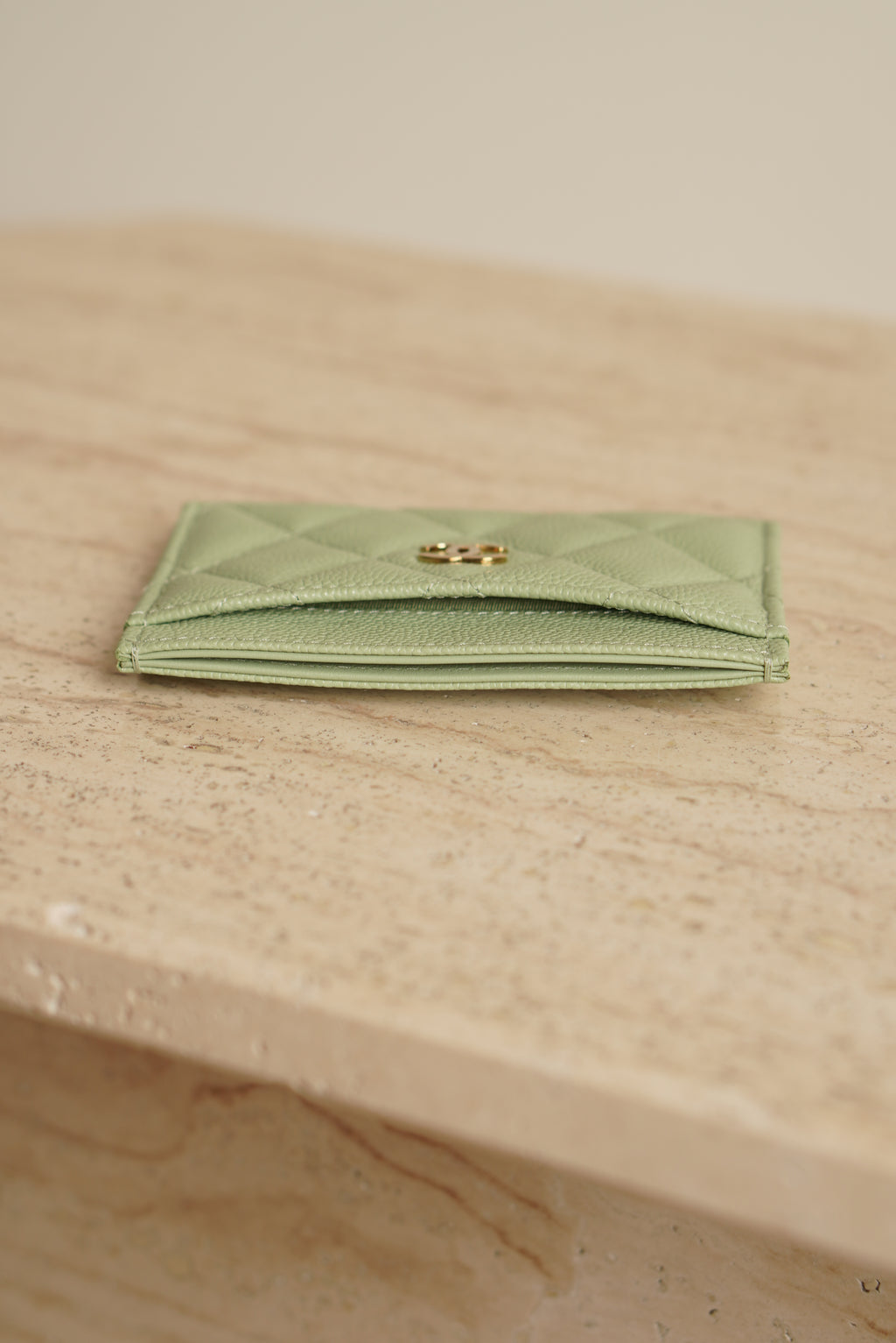 CHANEL CLASSIC CARD HOLDER | LIGHT GREEN