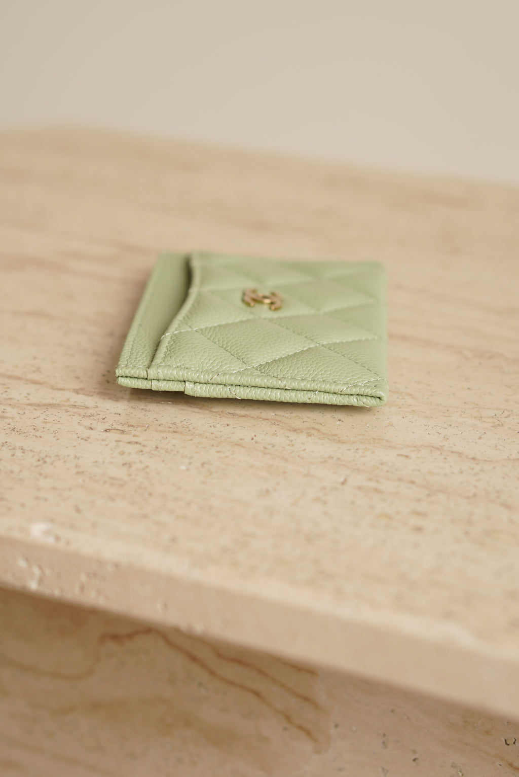 CHANEL CLASSIC CARD HOLDER | LIGHT GREEN