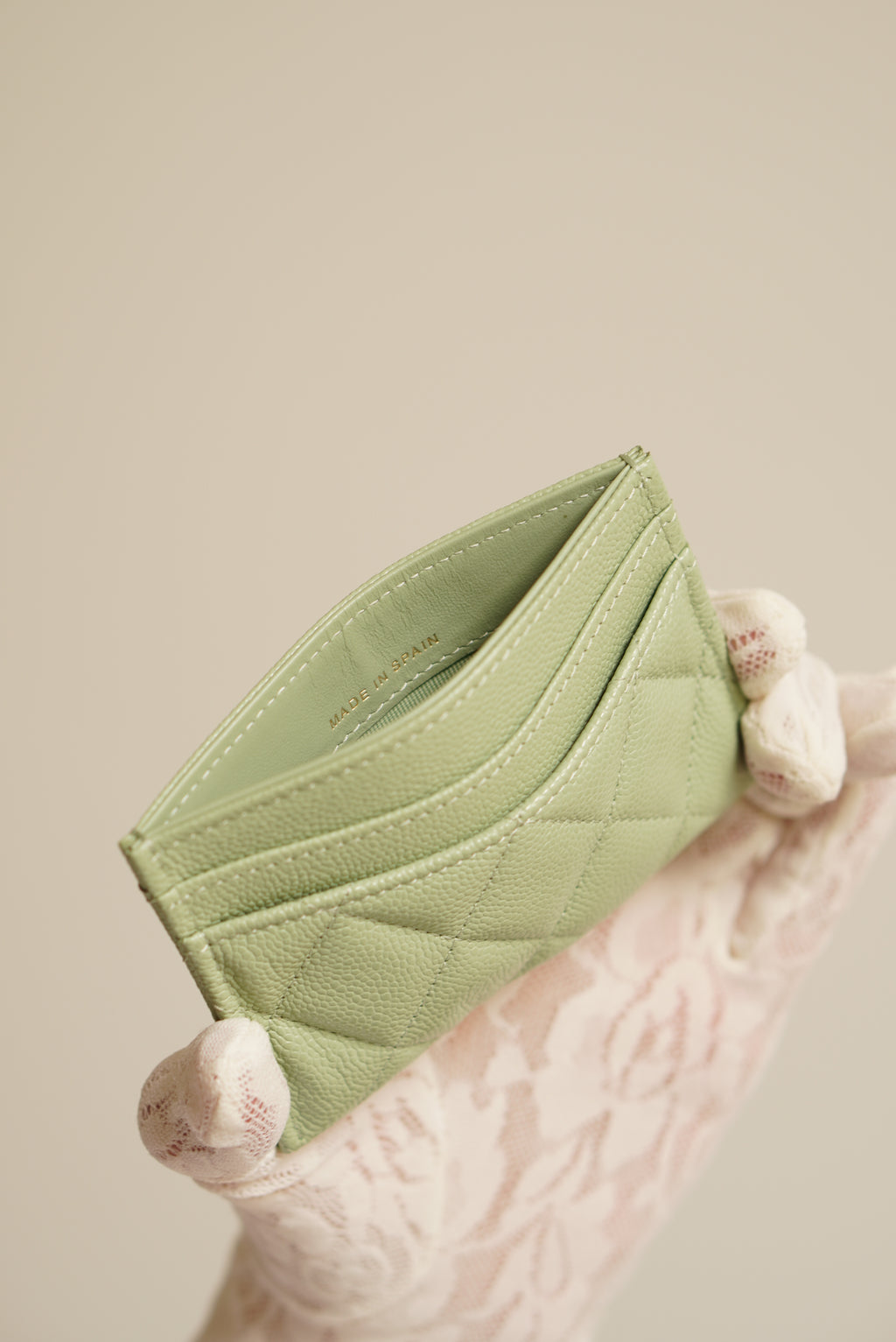 CHANEL CLASSIC CARD HOLDER | LIGHT GREEN