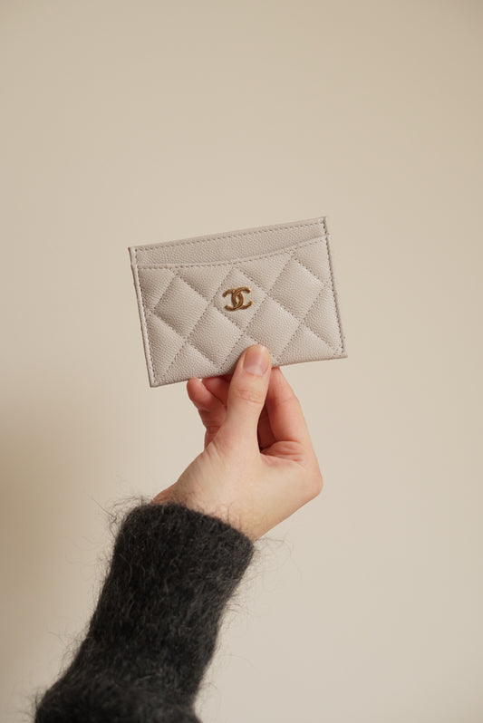 CHANEL CARD HOLDER | LIGHT GREY