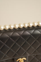 CHANEL 19S CHIC PEARL FLAP BAG | BLACK