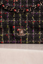 CHANEL CLASSIC 11P MEDIUM SINGLE FLAP LADY BUG | COLORFUL TWEED