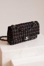 CHANEL CLASSIC 11P MEDIUM SINGLE FLAP LADY BUG | COLORFUL TWEED