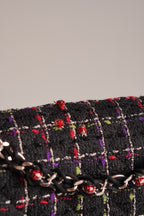 CHANEL CLASSIC 11P MEDIUM SINGLE FLAP LADY BUG | COLORFUL TWEED