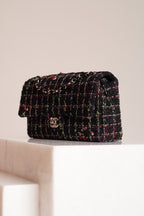 CHANEL CLASSIC 11P MEDIUM SINGLE FLAP LADY BUG | COLORFUL TWEED