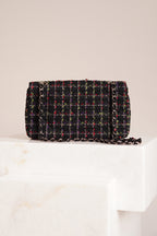 CHANEL CLASSIC 11P MEDIUM SINGLE FLAP LADY BUG | COLORFUL TWEED