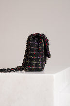 CHANEL CLASSIC 11P MEDIUM SINGLE FLAP LADY BUG | COLORFUL TWEED