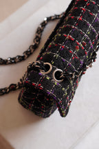 CHANEL CLASSIC 11P MEDIUM SINGLE FLAP LADY BUG | COLORFUL TWEED