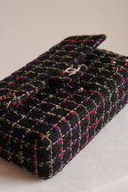 CHANEL CLASSIC 11P MEDIUM SINGLE FLAP LADY BUG | COLORFUL TWEED