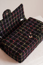 CHANEL CLASSIC 11P MEDIUM SINGLE FLAP LADY BUG | COLORFUL TWEED