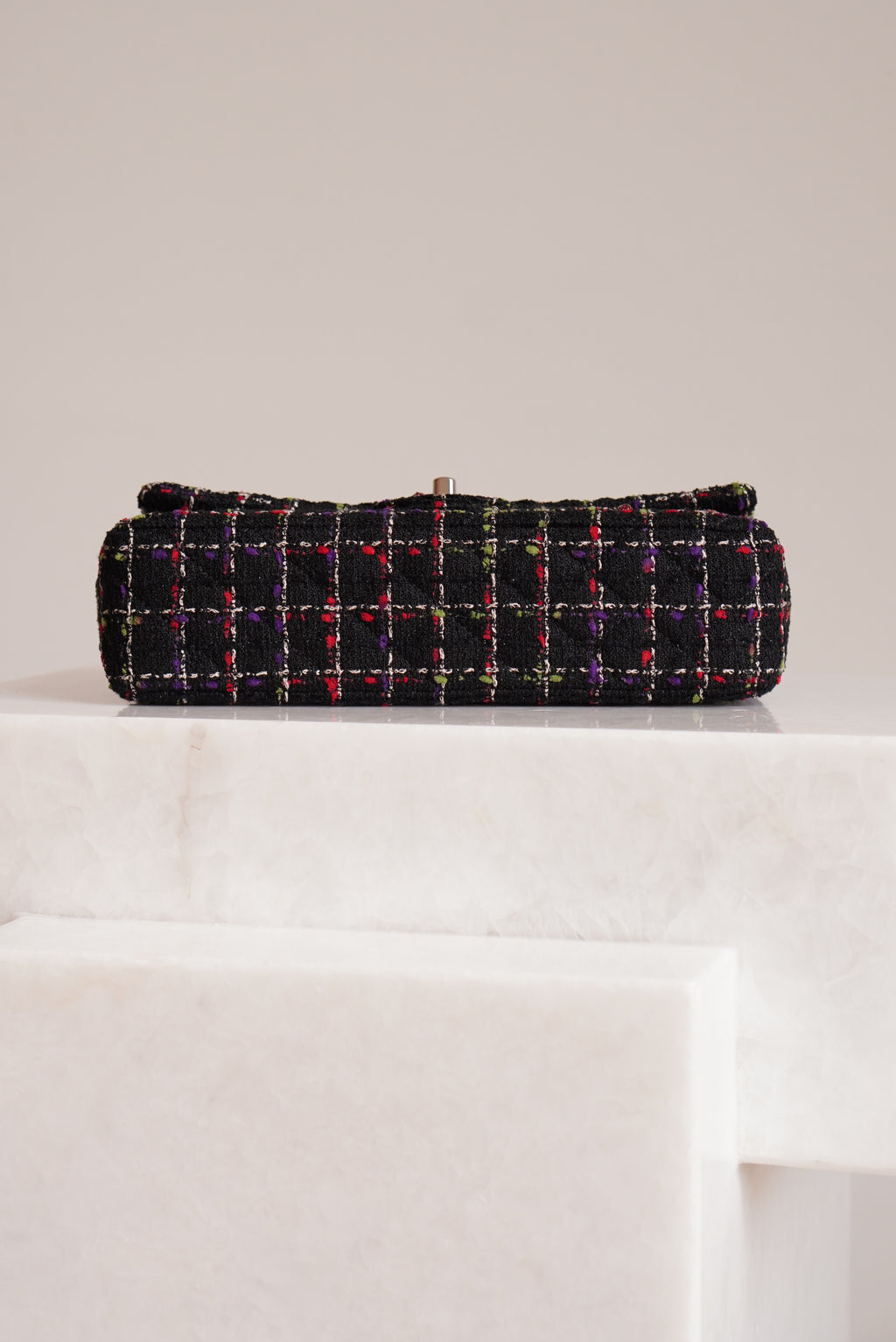 CHANEL CLASSIC 11P MEDIUM SINGLE FLAP LADY BUG | COLORFUL TWEED