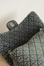 CHANEL 20C JUMBO SINGLE FLAP DENIMPRESSION | TEAL