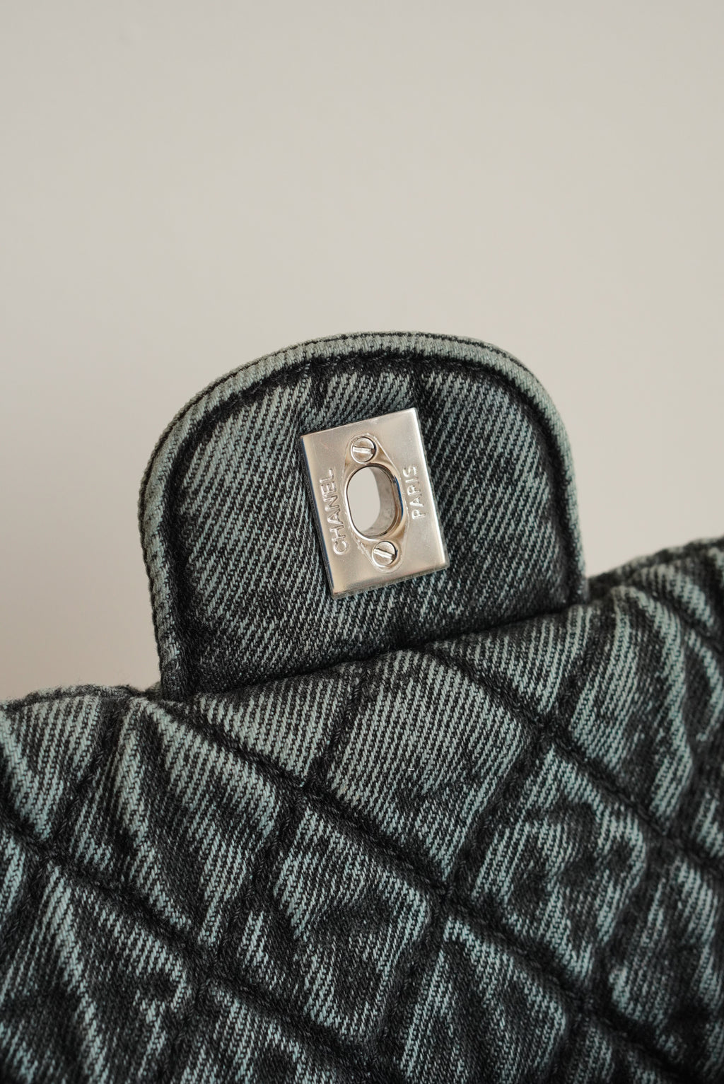 CHANEL 20C JUMBO SINGLE FLAP DENIMPRESSION | TEAL