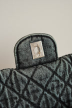 CHANEL 20C JUMBO SINGLE FLAP DENIMPRESSION | TEAL
