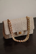 CHANEL CLASSIC CAMELLIA MEDIUM DOUBLE FLAP