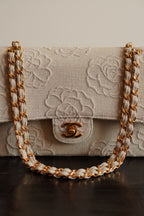 CHANEL CLASSIC CAMELLIA MEDIUM DOUBLE FLAP