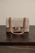 CHANEL CLASSIC CAMELLIA MEDIUM DOUBLE FLAP