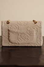 CHANEL CLASSIC CAMELLIA MEDIUM DOUBLE FLAP
