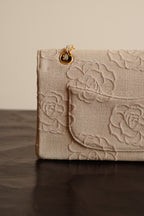 CHANEL CLASSIC CAMELLIA MEDIUM DOUBLE FLAP