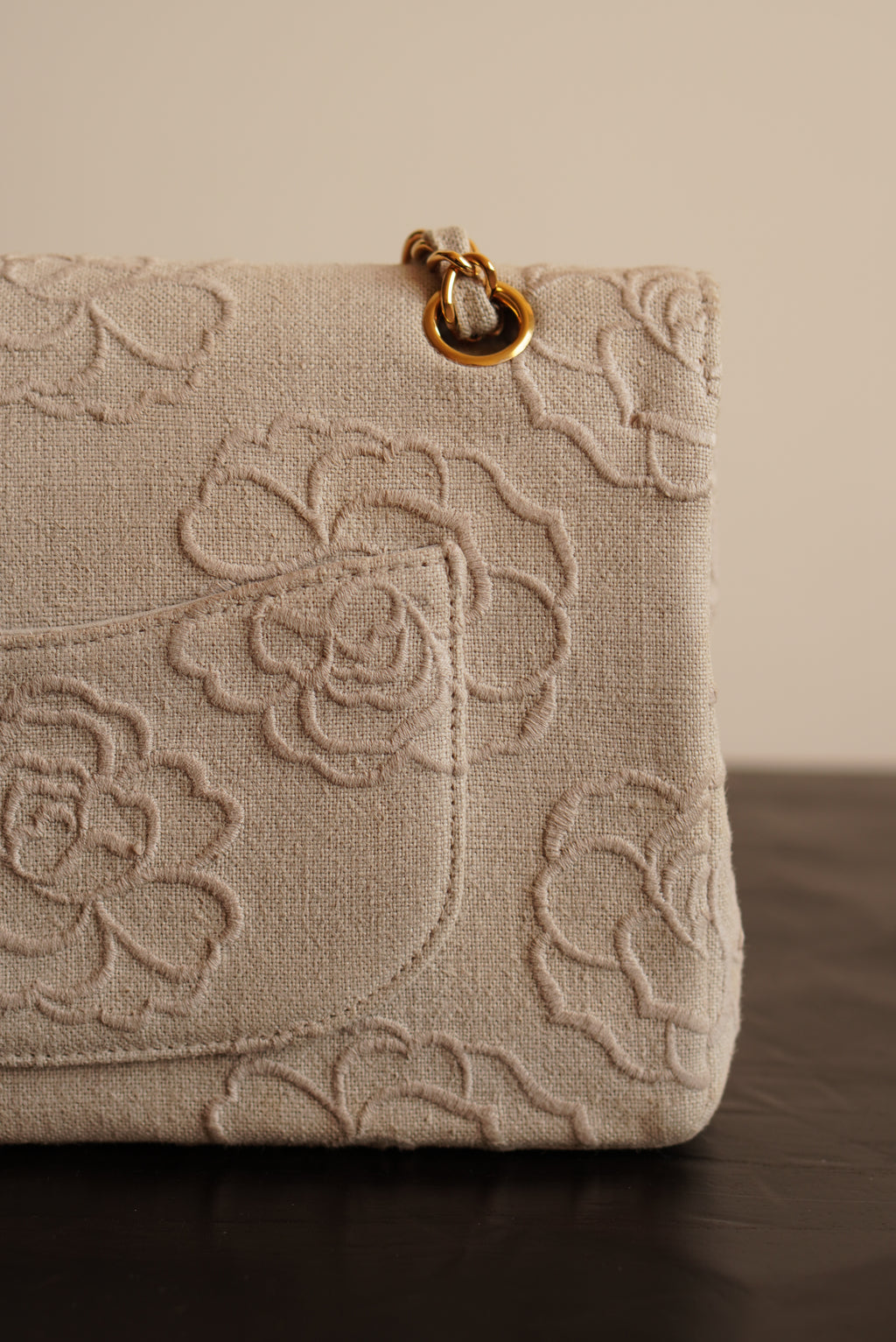 CHANEL CLASSIC CAMELLIA MEDIUM DOUBLE FLAP