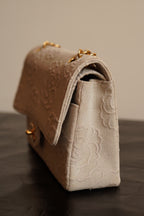 CHANEL CLASSIC CAMELLIA MEDIUM DOUBLE FLAP