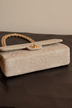 CHANEL CLASSIC CAMELLIA MEDIUM DOUBLE FLAP