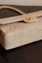 CHANEL CLASSIC CAMELLIA MEDIUM DOUBLE FLAP